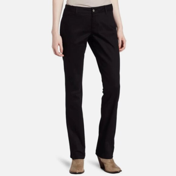 Dickies Girl HH874ST Original Low Rider Straight Leg Mid Rise Work Pants Black - Picture 1 of 2